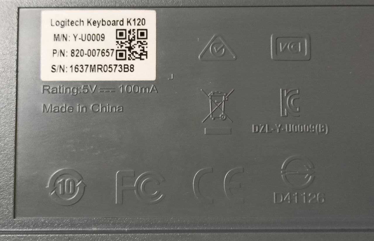Клавіатура мембранна Logitech K120 USB