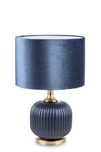 Stylowa lampka nocna granatowa złota glamour lampa stołowa retro138559