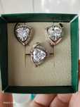 Серебряный набор 925 пр. с пластинами золота 375 пр.