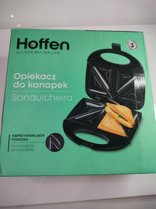 Opiekacz do kanapek Hoffen czarny sandwich 750 W