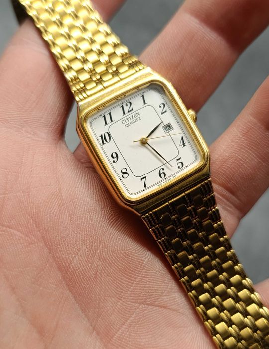 Śliczny zegarek męski damski unisex Citizen bransoleta Tank vintage