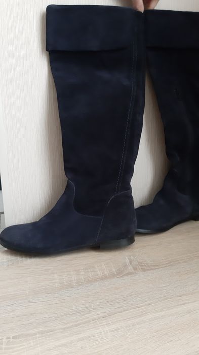 Женские замшевые ботфорты