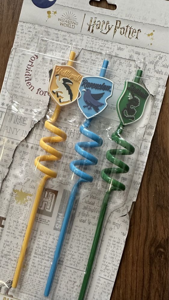 Plastikowe rurki słomki do napojów Harry Potter impreza tematyczna bal
