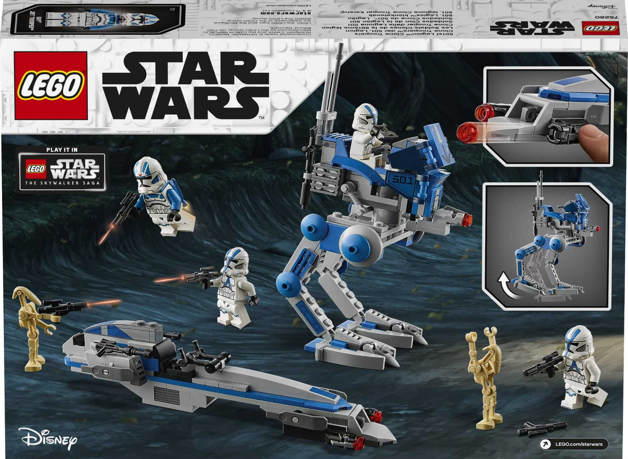 Nowe Lego Star Wars 75280 Żołnierze klonu z 501 legionu