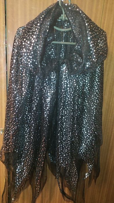 Накидка з капюшоном, карнавальний плащ із зірками