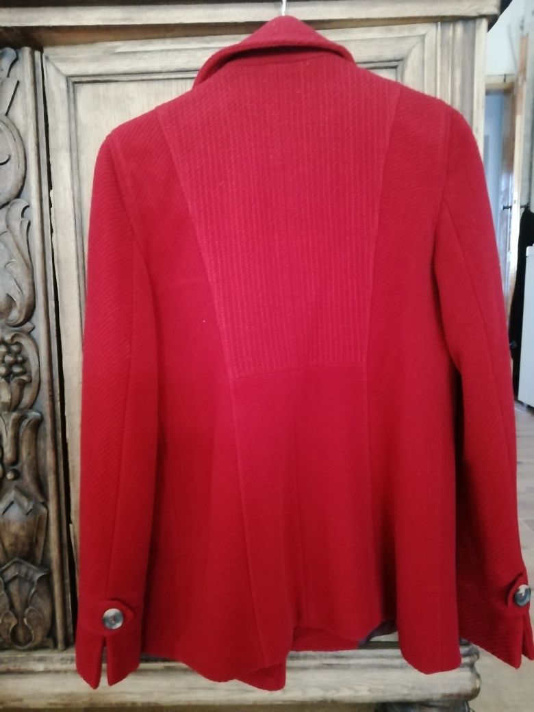 Karen Millen Płaszcz czerwony wełniany M