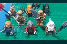 Klocki figurki lotr władca pierścieni hobbit 8 sztuk krasnoludy