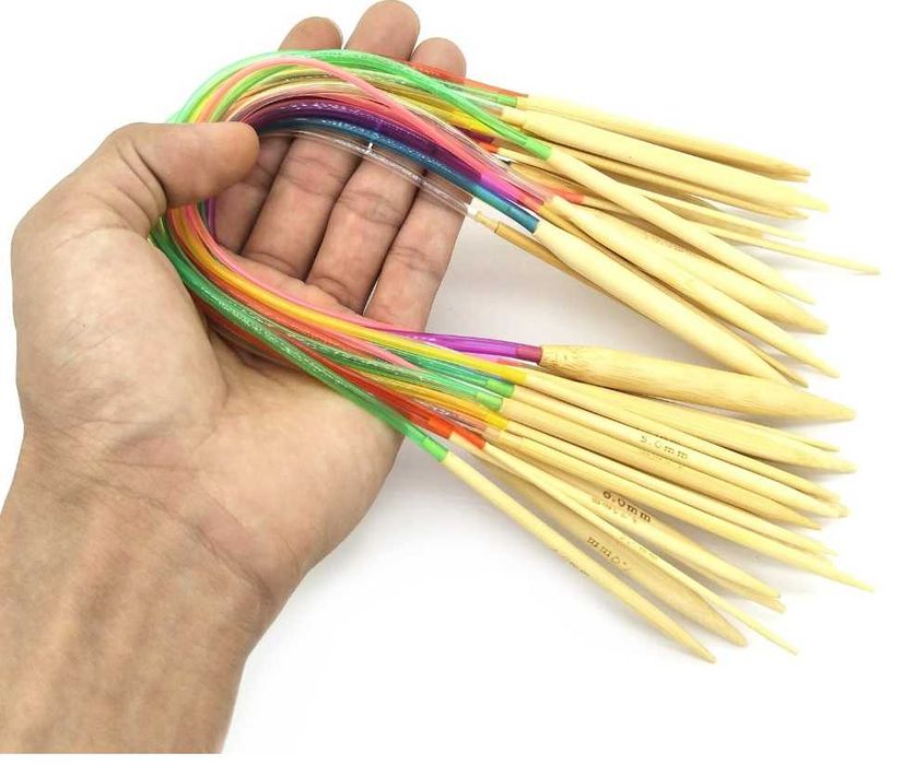 Спиці для в'язання / спицы для вязания / набір 18 штук - 40 см довжина