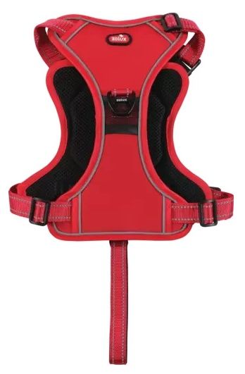 Szelki dla psa z wbudowaną smyczą automatyczną - Zolux XL czerwone