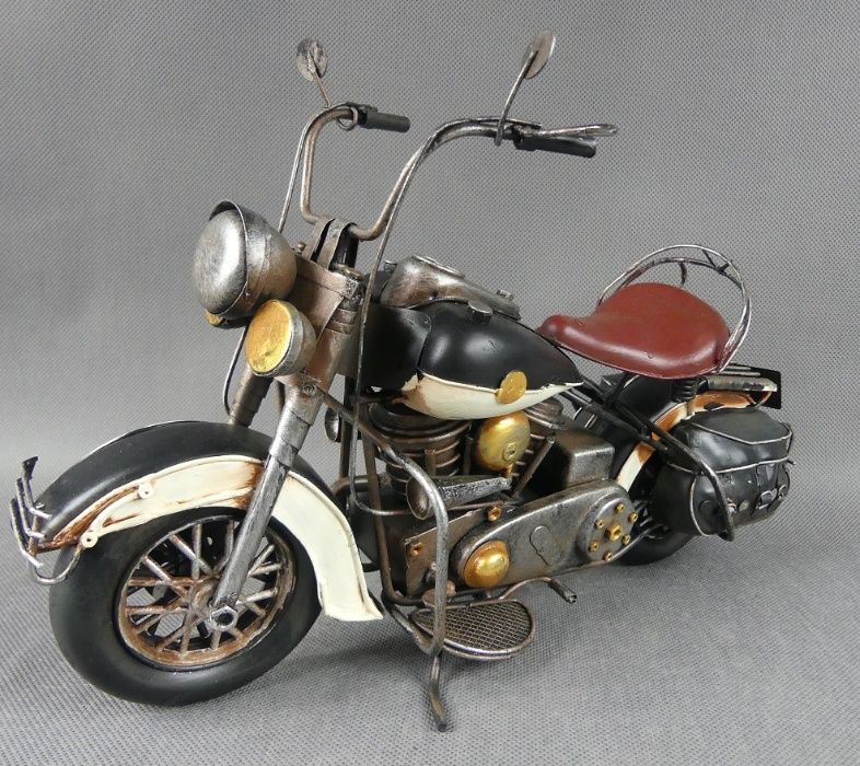 Metalowy MOTOR retro pojazd 35,5 cm motocykl