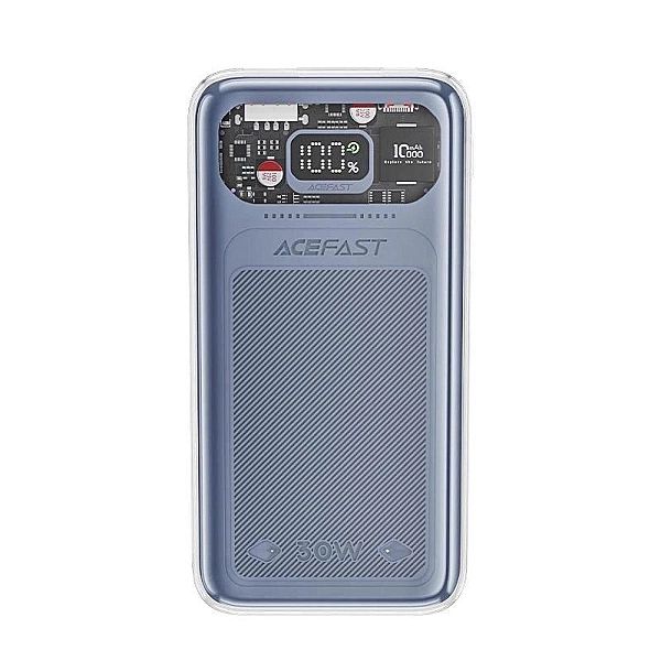 Acefast powerbank 10000mAh Sparkling Series szybkie ładowanie 30W szar