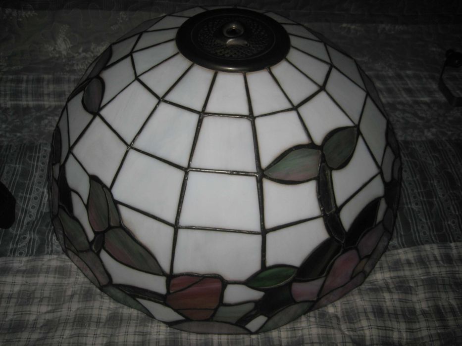 Duża lampa stojąca, klosz w stylu Tiffany,  jak nowa!