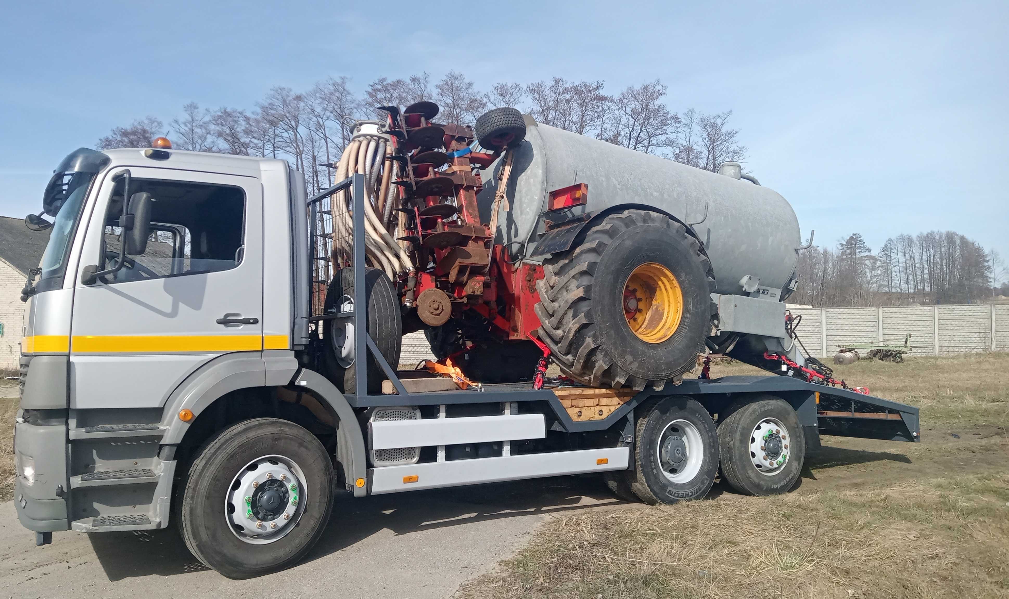 Transport maszyn budowlanych wózków usługi transportowe laweta