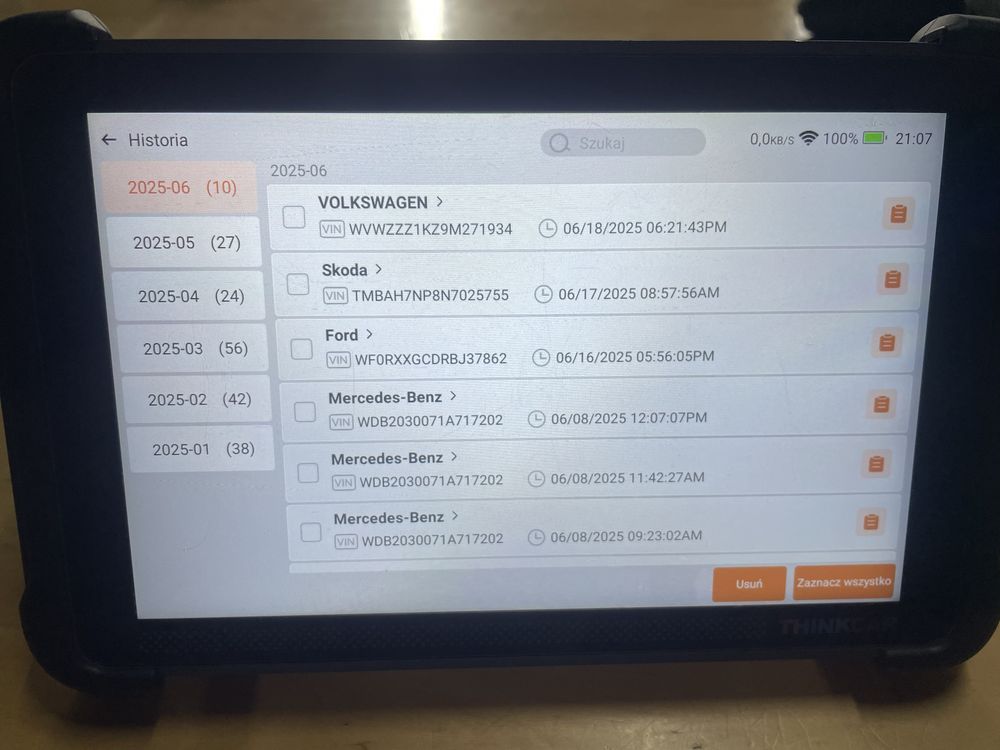 Skaner interface komputer diagnostyczny Thinkcar 689BT