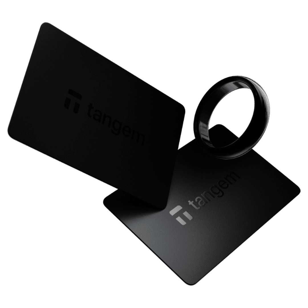 Криптокошелек Tangem Ring Wallet набор из 1 кольца и 2 черных карт