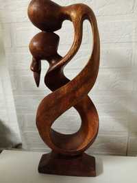 Rzeźba afrykańska, miłosny pocałunek - drewno egzoryczne