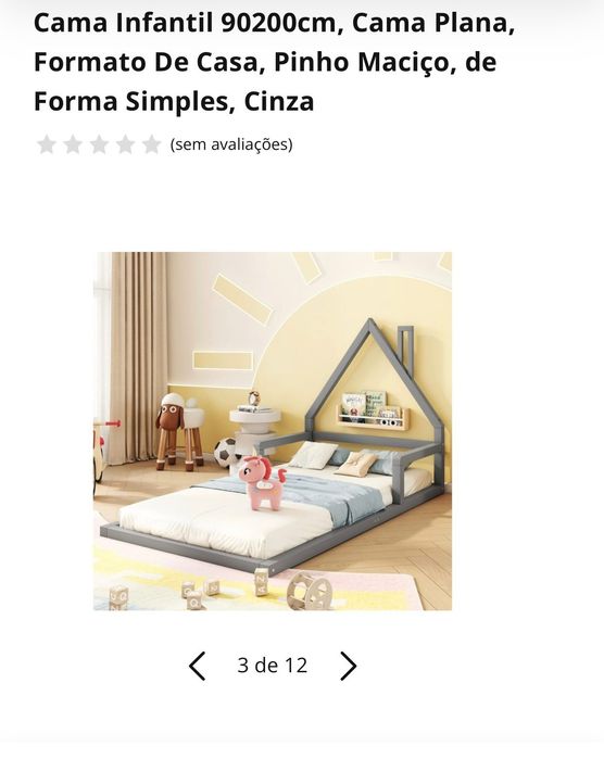 Cama de criança com colchão