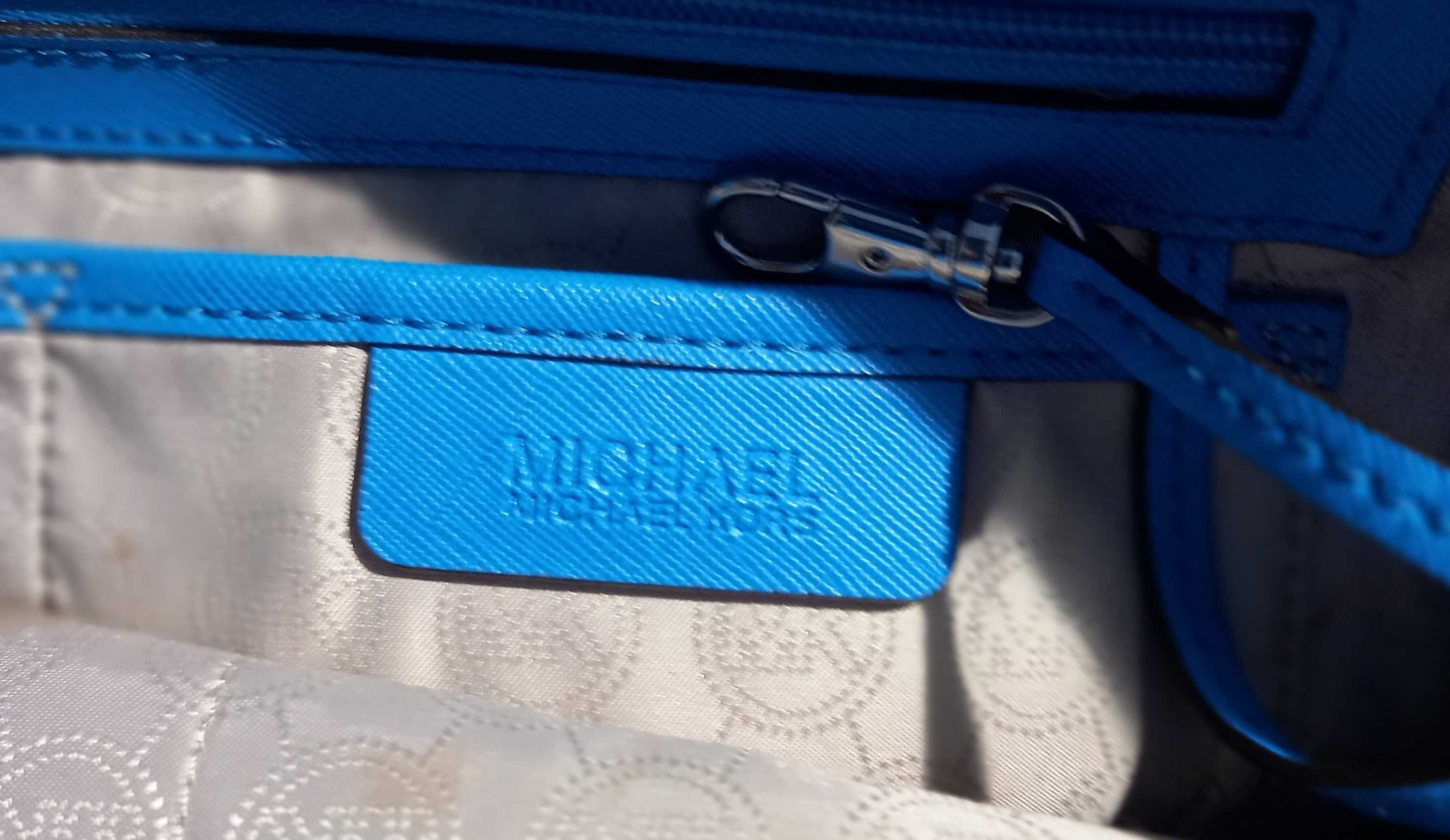 Michael Kors – kultowa torba/shopper, royal blue, skóra saffiano, 603