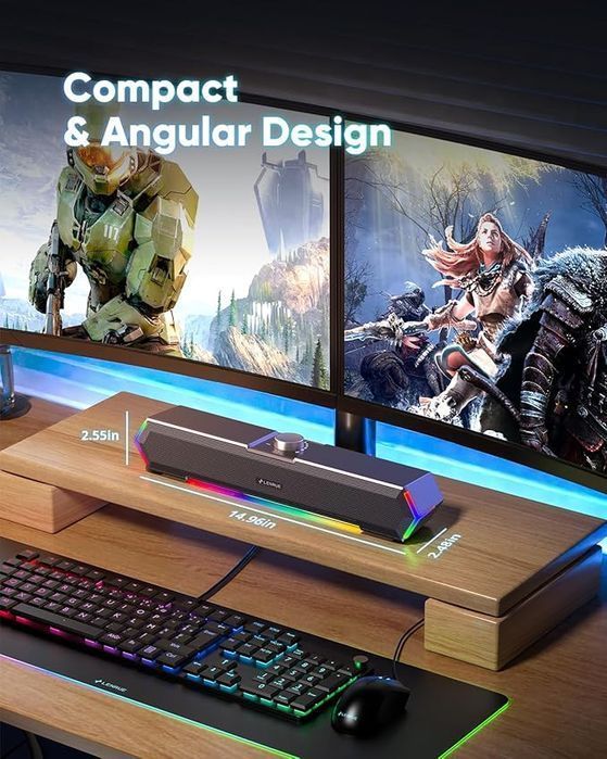 Głośniki Komputerowe G11 Z Podświetleniem Dotykowym, Usb C/Usb