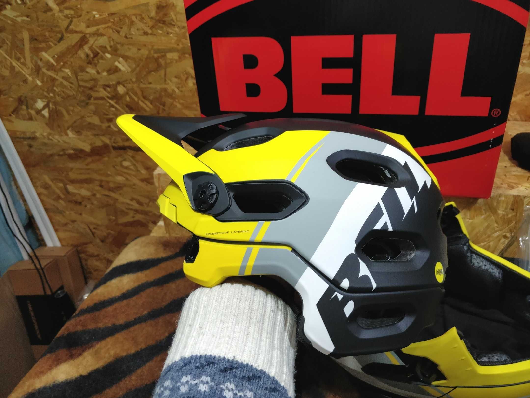 Шлем фулфейс Bell Super DH Mips 2 в 1 шолом велофул транформер 52-56