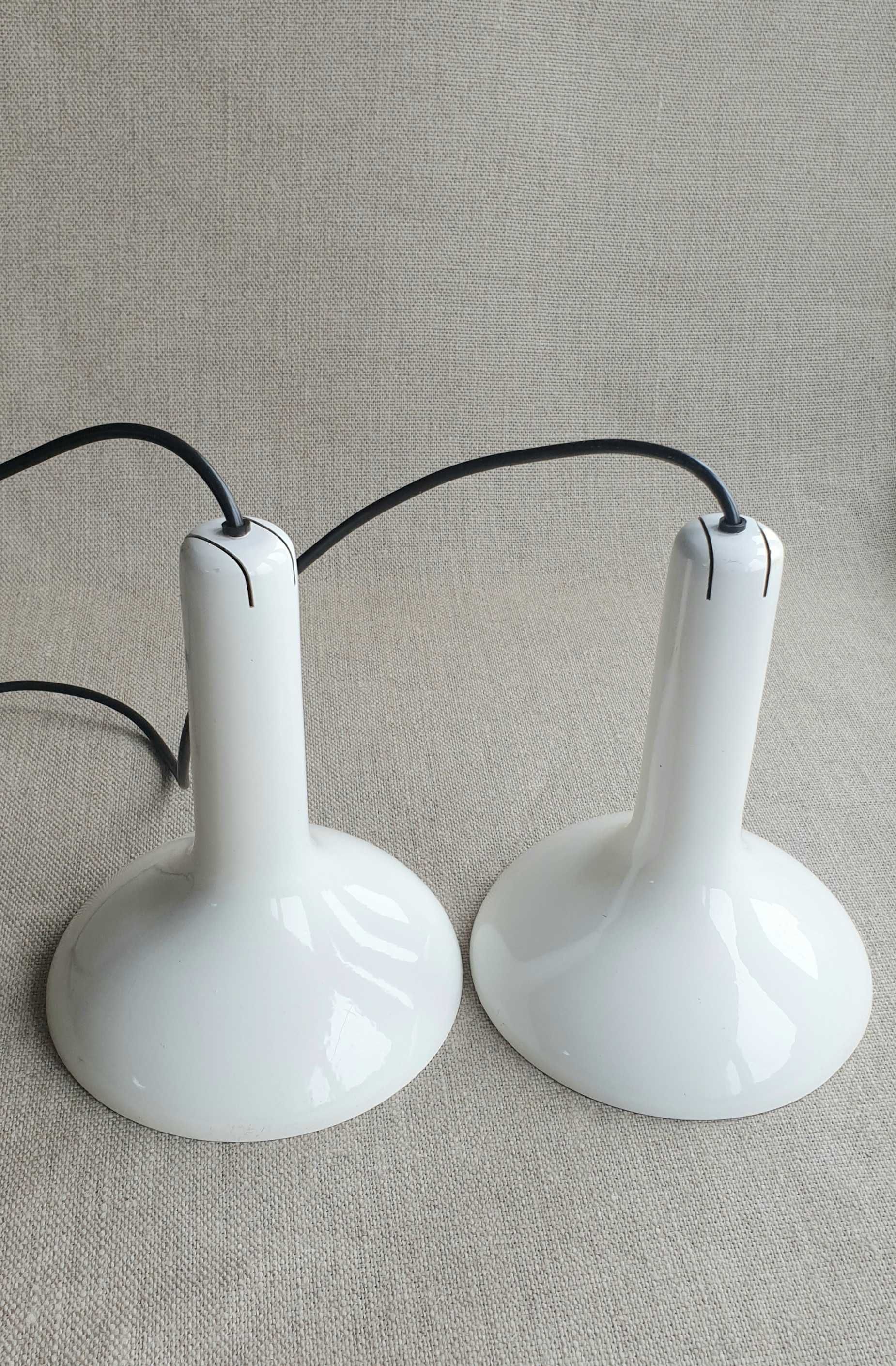 Lampy wiszące emaliowane lata 80 te