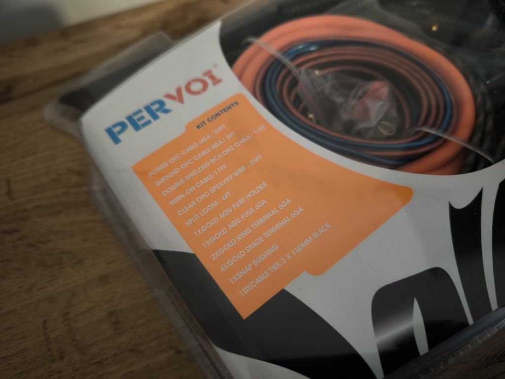 Zestaw kabli montażowych CarAudio wzmacniacz/subwoofer