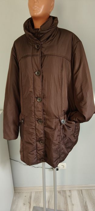 48 4XL 5XL 50 grandiosa kurtka damska parka brąz brązowa