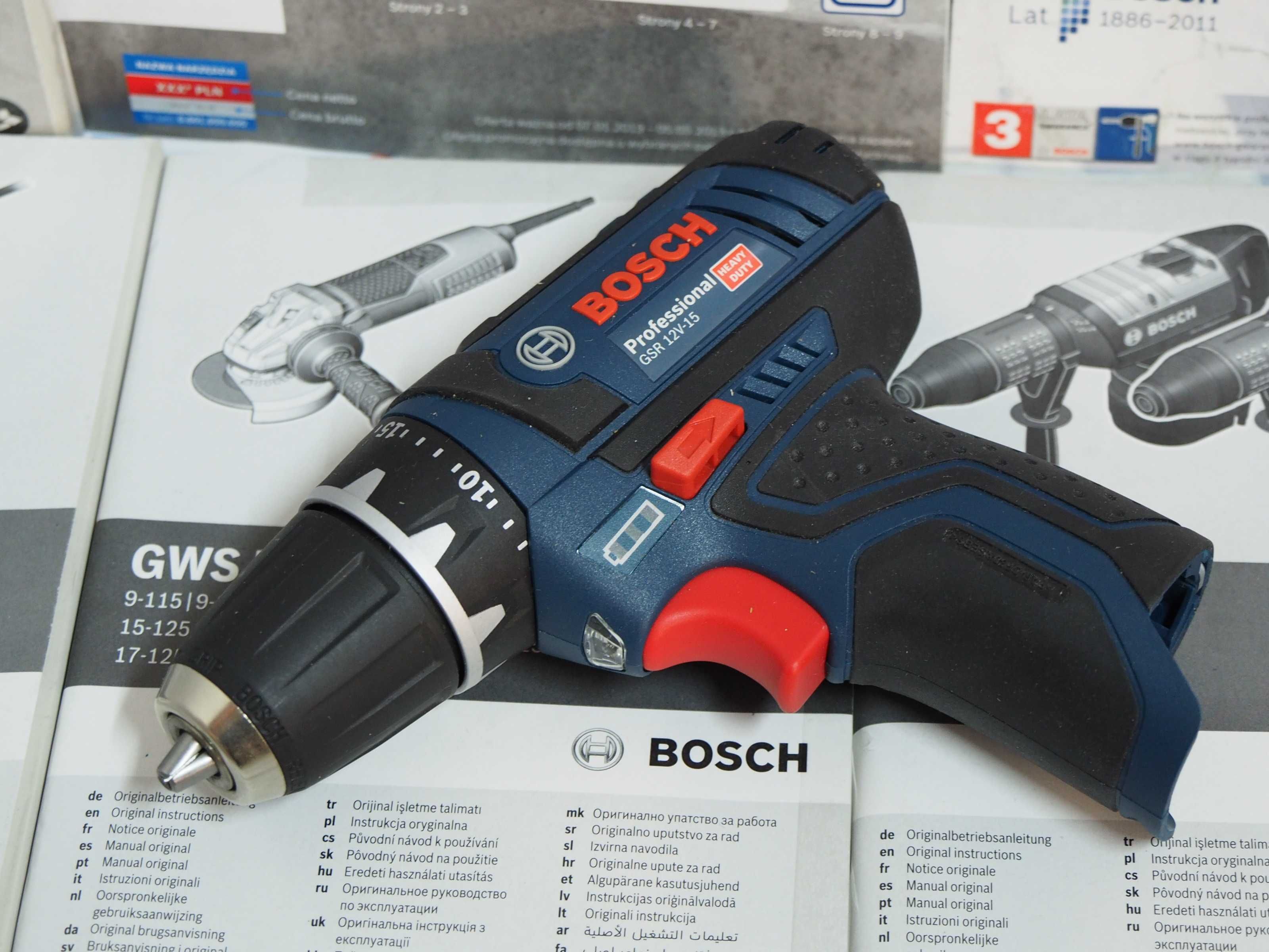 BOSCH GSR 12V-15 wkretarka korpus 12v 10,8v bez bateria