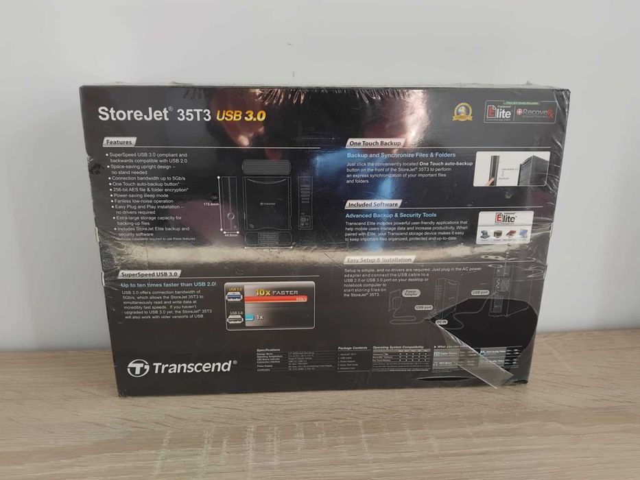 Dysk zewnętrzy Transcend StoreJet 35T 2TB USB,HDD,format 3,5cala, NOWY
