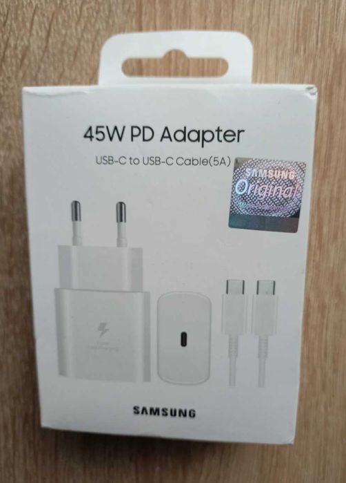 Szybka Ładowarka Zasilacz do telefonów Samsung 45W Super Fast Charge