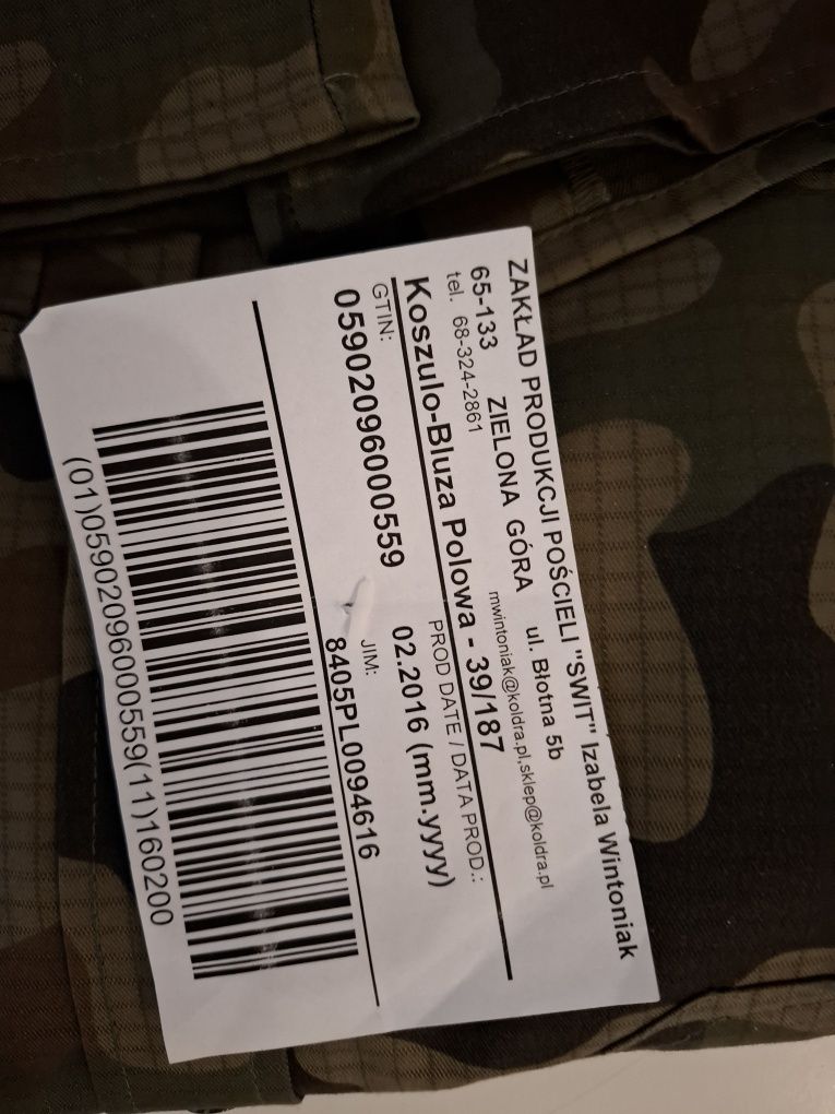 Koszulo bluza polowa MON roz.39/187 nowa