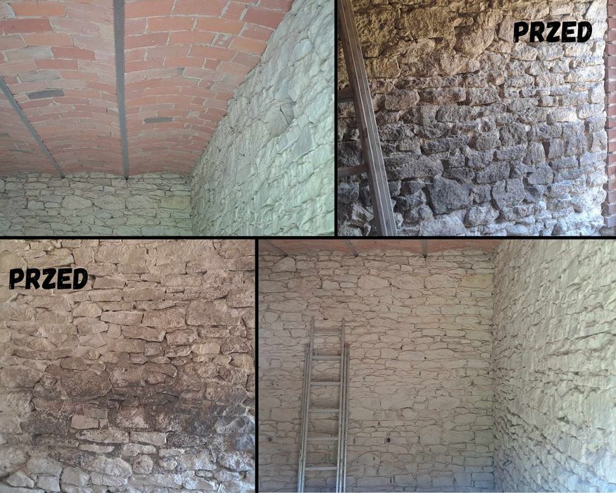 piaskowanie mobilne sodowanie cegły  renowacja ogrodzeń malowanie