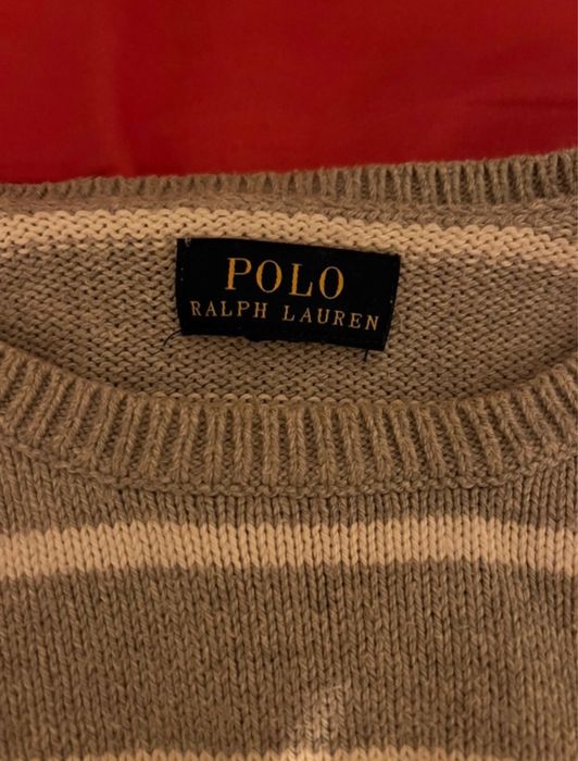 Camisola ás riscas da ralph lauren