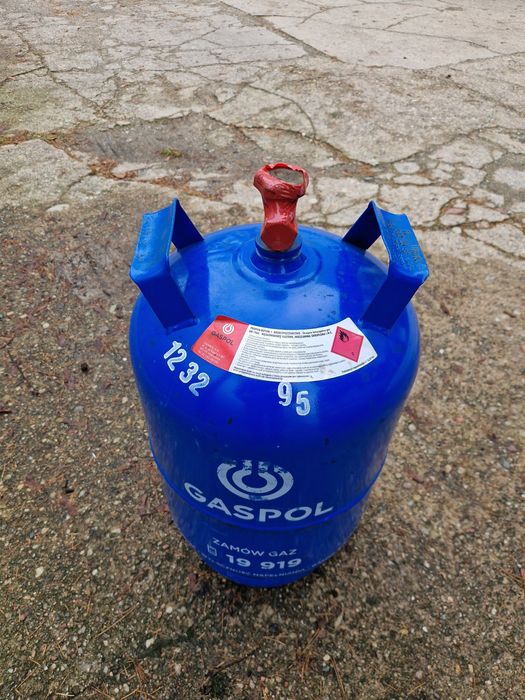 Butla gazowa gaz 11 kg pełna z kołnierzem lub bez, z plombą i legaliza