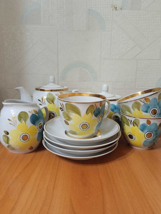 Чайный сервиз времен ссср (барановка 1 сорт)