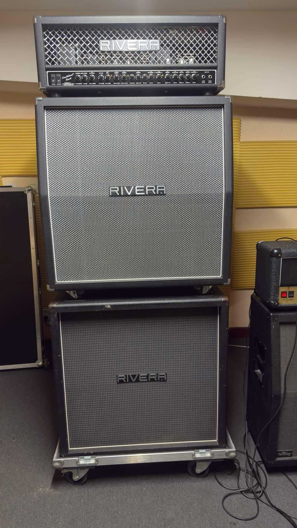 2x head Rivera Knucklehead Reverb 100W, 2x paczka 4x12 i footswitch
