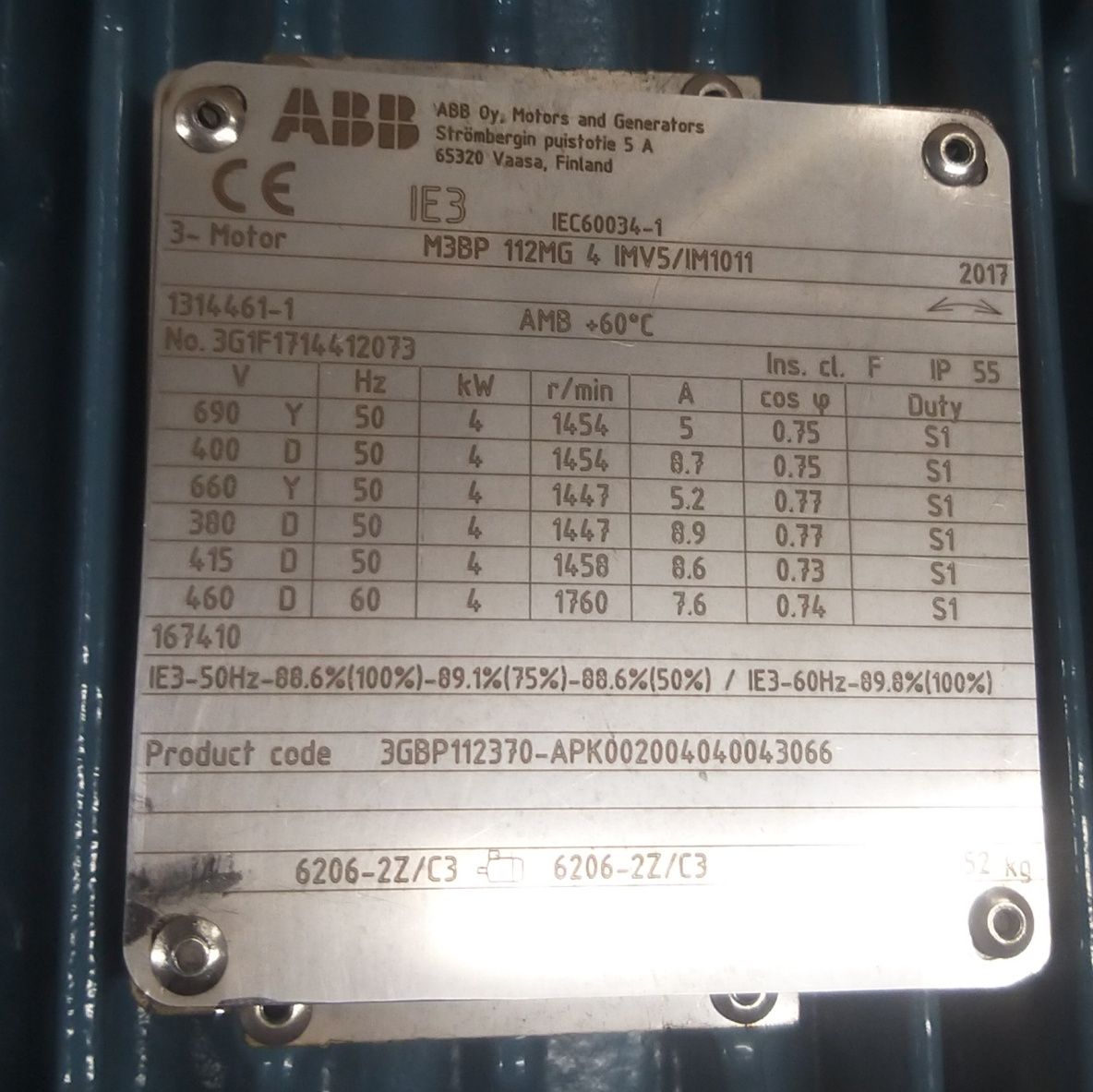 Silnik elektryczny 4kw ABB