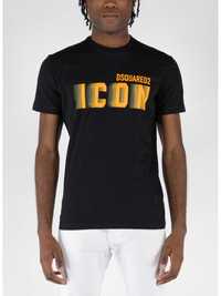 Dsquared2 t-shirt Gradient Icon Tee Black-Yellow roz. L 100% ORYGINAL