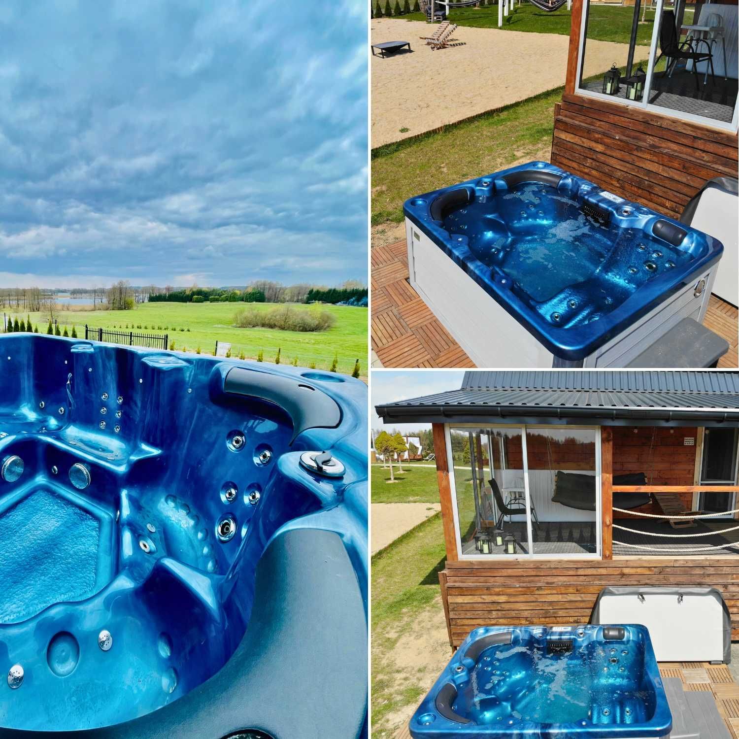 Domek z basenem – Mazury | Jacuzzi, sauna, jezioro – noclegi, wynajem