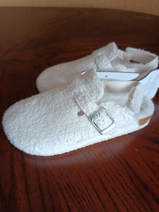 Тапочки, шльопанці білі для дівчинки, 34,35