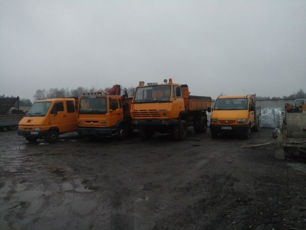 Ziemia ogrodowa roboty ziemne wykopy koparka ładowarka transport HDS