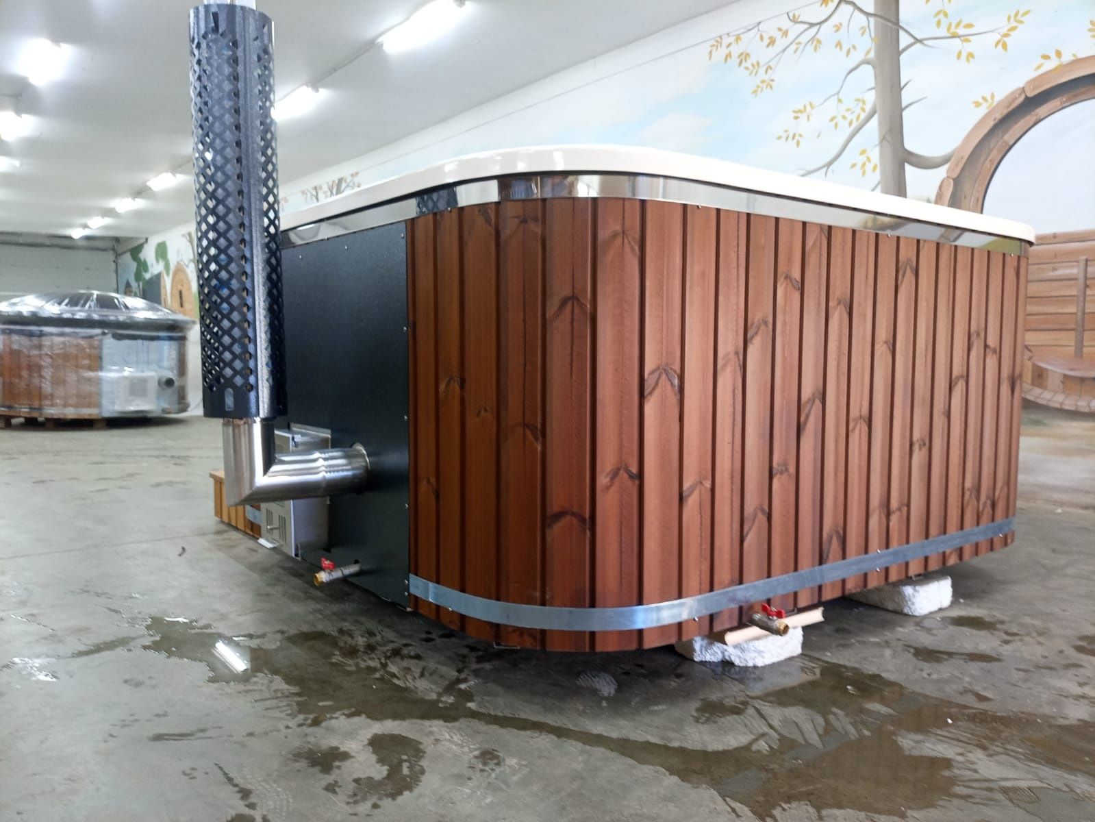 Jacuzzi kwadrat największy 2.45x2.2 m hydromasaż Spa ogrodowe