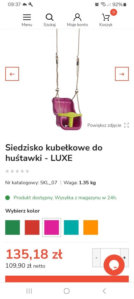 Huśtawka ogrodowa