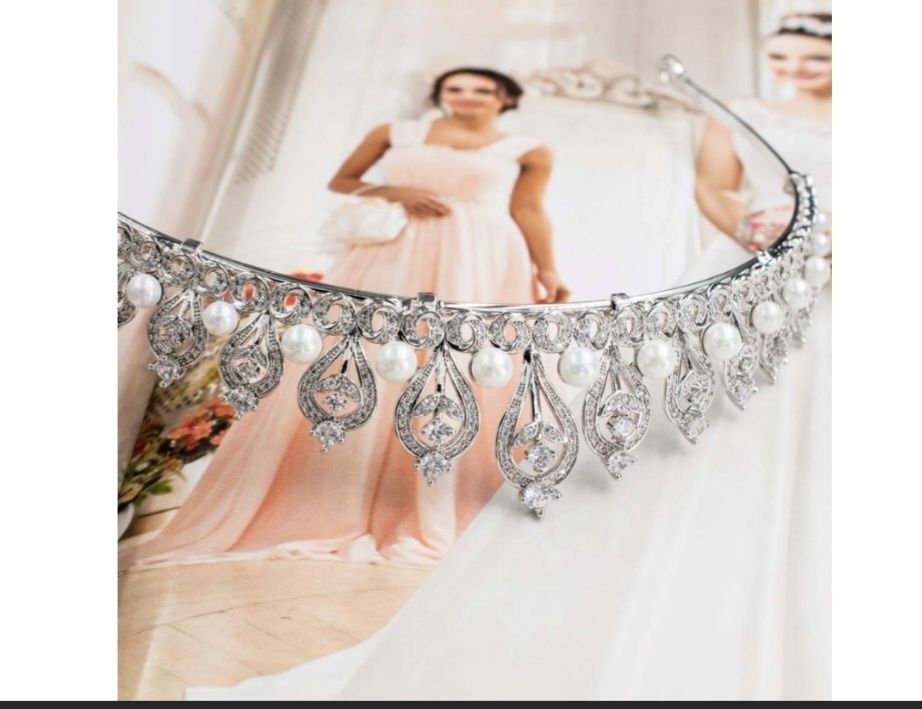 Ozdoba ślubna Tiara Diadem