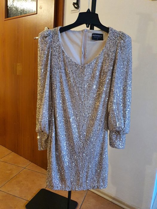 SYLWESTER sukienka złota r. S