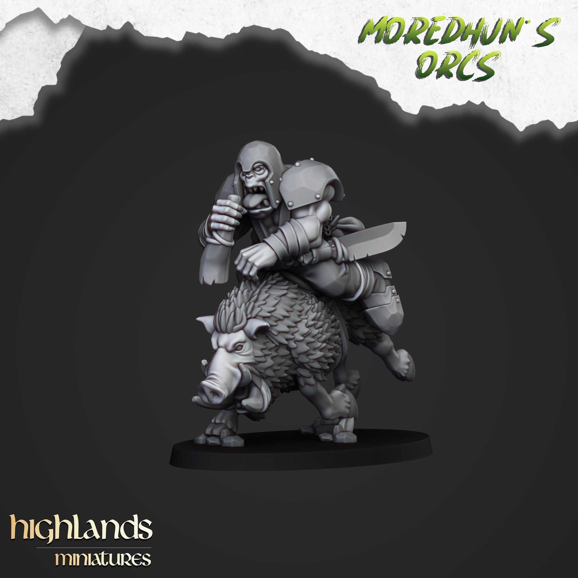 Mounted Orcs with Spears - WFB ToW AoS - Highlands x5