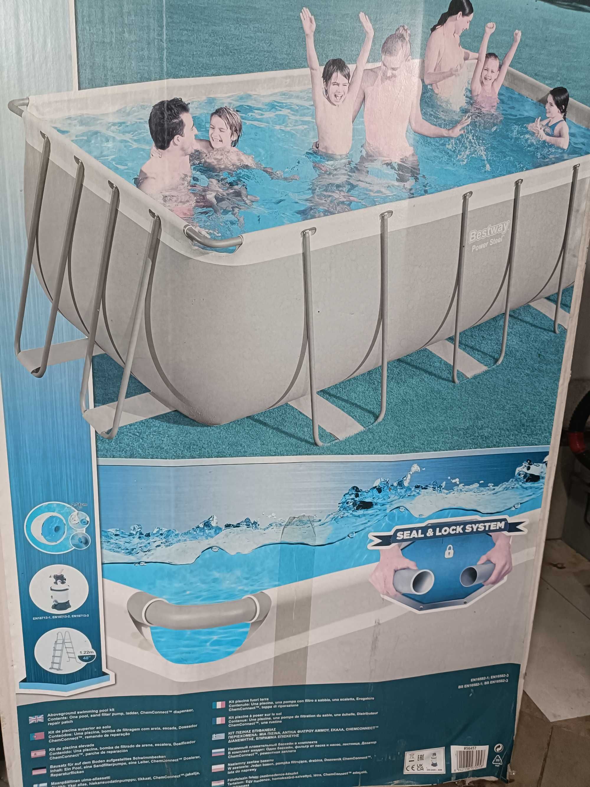 Basen stelażowy Bestway 4,12m x 2,01m z pompą ciepła 5,6 KW.
