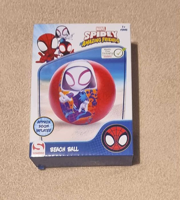 Piłka dmuchana plażowa ogrodowa 30 cm SPIDERMAN