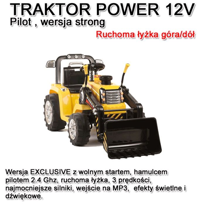 Traktor Koparka 2x45W + Pilot