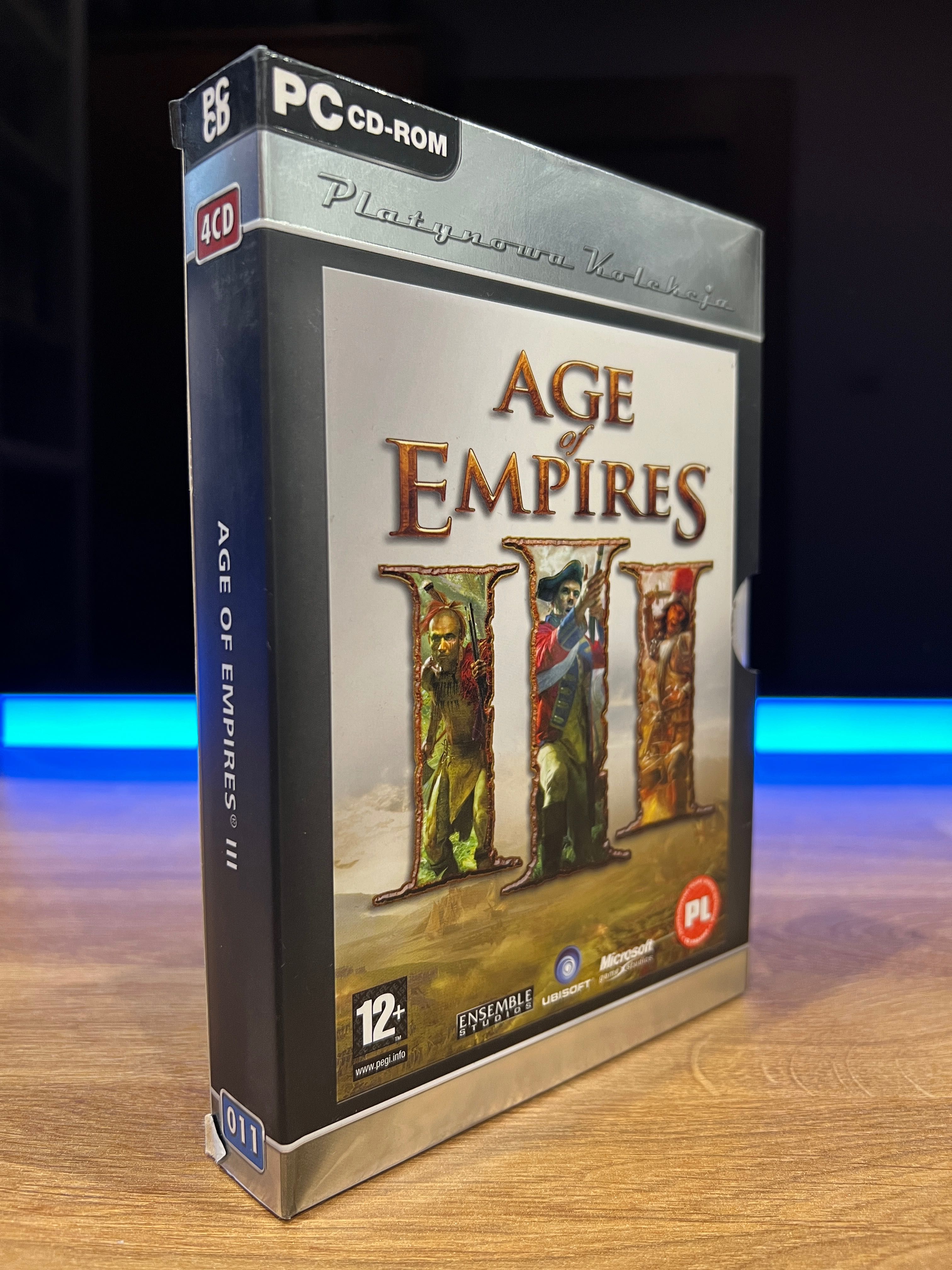 Age of Empires III 3 (PC PL 2005) BOX wydanie Platynowa Kolekcja